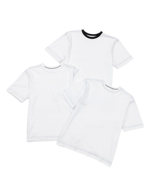 HANES(ヘインズ)の「【Hanes/ヘインズ】レディース 【3枚組】リバーシブルクルーネックTシャツ by THE DODO JEAN(Tシャツ/カットソー・レディース・ブラック/ホワイト/レッド・MEDIUM)」の1枚目の写真