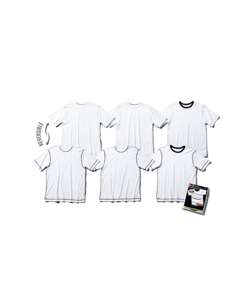 HANES(ヘインズ)の「【Hanes/ヘインズ】レディース 【3枚組】リバーシブルクルーネックTシャツ by THE DODO JEAN(Tシャツ/カットソー・レディース・ブラック/ホワイト/レッド・MEDIUM)」の4枚目の写真