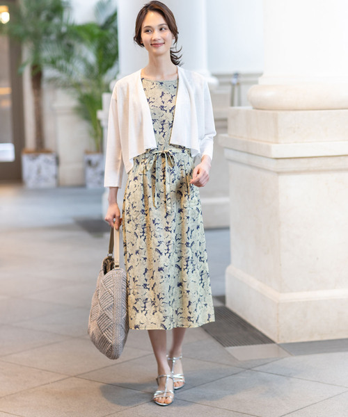 A/C DESIGN BY ALPHA CUBIC(エーシーデザインバイアルファキュービック)の「【Liberty】リバティプリントワンピース【大きいサイズあり】(ワンピース・レディース・ネイビー・11号/9号/13号/15号)」の11枚目の写真