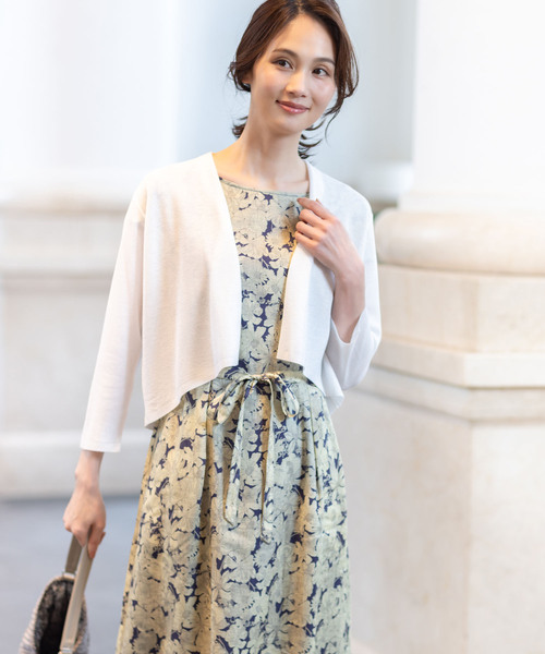 A/C DESIGN BY ALPHA CUBIC(エーシーデザインバイアルファキュービック)の「【Liberty】リバティプリントワンピース【大きいサイズあり】(ワンピース・レディース・ネイビー・11号/9号/13号/15号)」の12枚目の写真