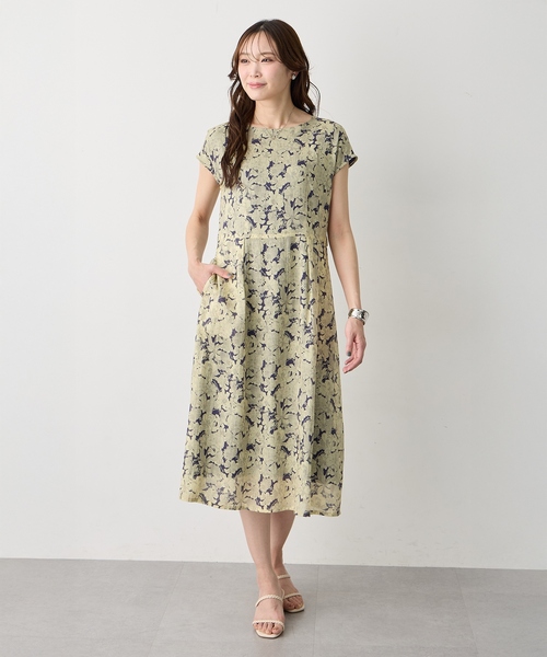 A/C DESIGN BY ALPHA CUBIC(エーシーデザインバイアルファキュービック)の「【Liberty】リバティプリントワンピース【大きいサイズあり】(ワンピース・レディース・ネイビー・11号/9号/13号/15号)」の20枚目の写真
