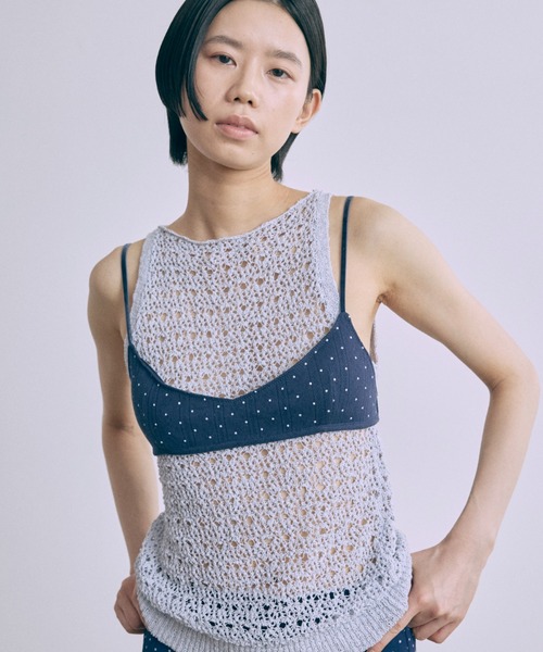 EN NEUME(エンノイム)の「Petit Dot Bra Top(その他トップス・レディース・オフホワイト/ブルー/ネイビー/イエロー・FREE)」の3枚目の写真