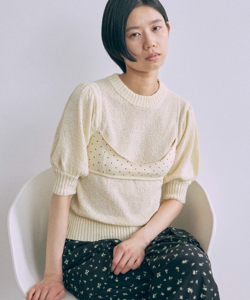 EN NEUME(エンノイム)の「Petit Dot Bra Top(その他トップス・レディース・オフホワイト/ブルー/ネイビー/イエロー・FREE)」の1枚目の写真