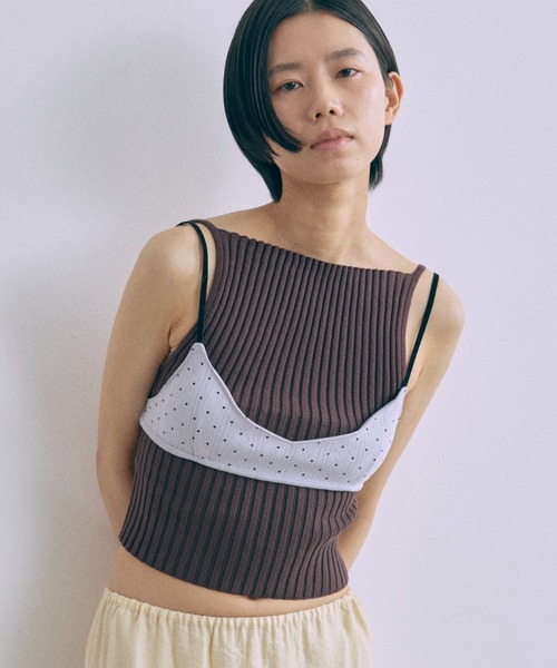 EN NEUME(エンノイム)の「Petit Dot Bra Top(その他トップス・レディース・オフホワイト/ブルー/ネイビー/イエロー・FREE)」の4枚目の写真