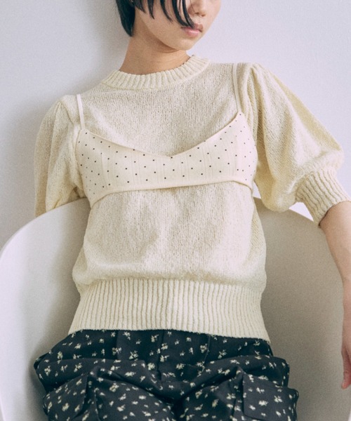 EN NEUME(エンノイム)の「Petit Dot Bra Top(その他トップス・レディース・オフホワイト/ブルー/ネイビー/イエロー・FREE)」の13枚目の写真