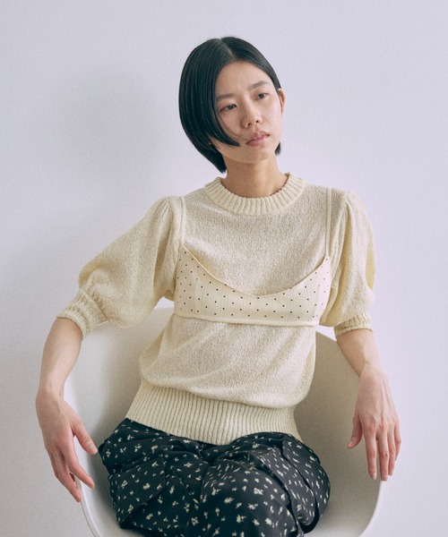 EN NEUME(エンノイム)の「Petit Dot Bra Top(その他トップス・レディース・オフホワイト/ブルー/ネイビー/イエロー・FREE)」の12枚目の写真