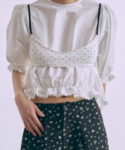 EN NEUME(エンノイム)の「Petit Dot Bra Top(その他トップス・レディース・オフホワイト/ブルー/ネイビー/イエロー・FREE)」の6枚目の写真
