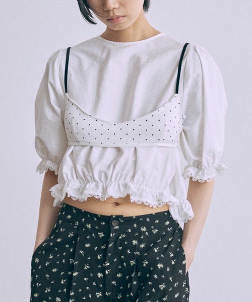 EN NEUME(エンノイム)の「Petit Dot Bra Top(その他トップス・レディース・オフホワイト/ブルー/ネイビー/イエロー・FREE)」の5枚目の写真