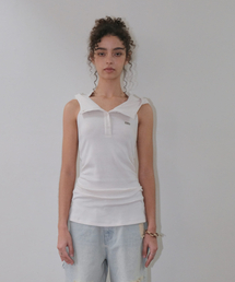 SLEEVELESS HOODIE [IVORY]