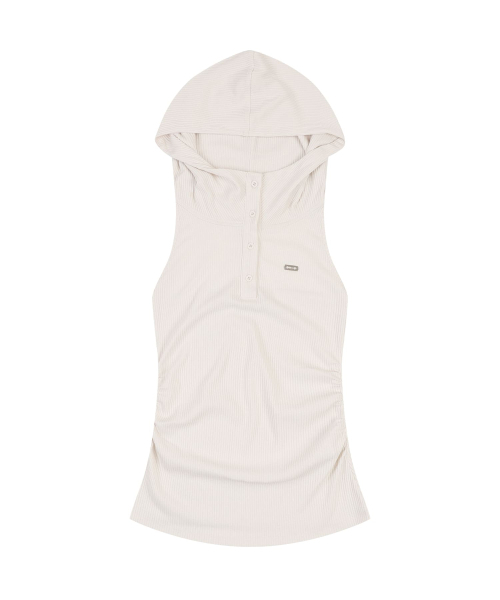 ORDINARY HOLIDAY（オーディナリー ホリデー）の「SLEEVELESS HOODIE [IVORY]（Tシャツ/カットソー・レディース・その他・FREE）」の3枚目の写真
