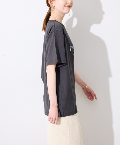 SLOBE IENA(スローブイエナ)の「《追加》La Hutte/ラ ユット SLOBE別注 ロゴTシャツ(Tシャツ/カットソー・レディース・ブラウン/チャコールグレー・FREE)」の10枚目の写真