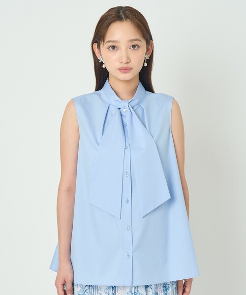 ANAYI（アナイ）の「コットンツイルパールタイシャツ ブラウス（シャツ/ブラウス・レディース・ネイビー/ライトブルー/ホワイト・38）」の16枚目の写真