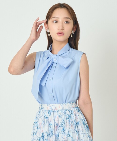 ANAYI（アナイ）の「コットンツイルパールタイシャツ ブラウス（シャツ/ブラウス・レディース・ネイビー/ライトブルー/ホワイト・38）」の19枚目の写真