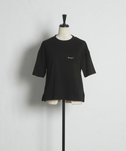 &. NOSTALGIA(アンドドットノスタルジア)の「Guau!刺繍Tシャツ(Tシャツ/カットソー・レディース・オフホワイト/ブラック・M)」の20枚目の写真