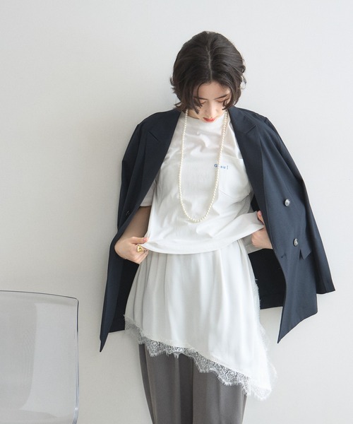 &. NOSTALGIA(アンドドットノスタルジア)の「Guau!刺繍Tシャツ(Tシャツ/カットソー・レディース・オフホワイト/ブラック・M)」の6枚目の写真