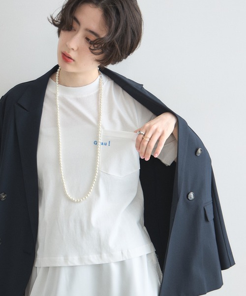 &. NOSTALGIA(アンドドットノスタルジア)の「Guau!刺繍Tシャツ(Tシャツ/カットソー・レディース・オフホワイト/ブラック・M)」の8枚目の写真