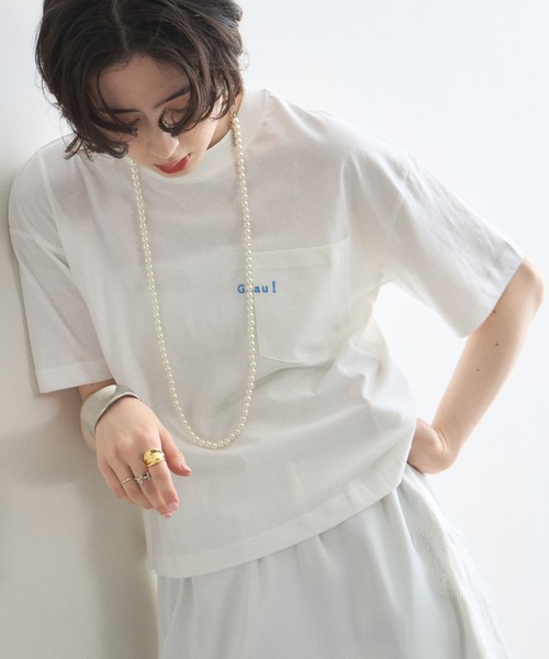 &. NOSTALGIA(アンドドットノスタルジア)の「Guau!刺繍Tシャツ(Tシャツ/カットソー・レディース・オフホワイト/ブラック・M)」の12枚目の写真
