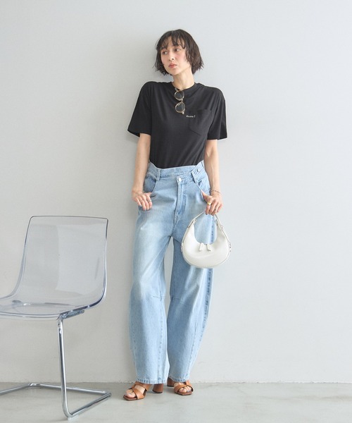 &. NOSTALGIA(アンドドットノスタルジア)の「Guau!刺繍Tシャツ(Tシャツ/カットソー・レディース・オフホワイト/ブラック・M)」の16枚目の写真
