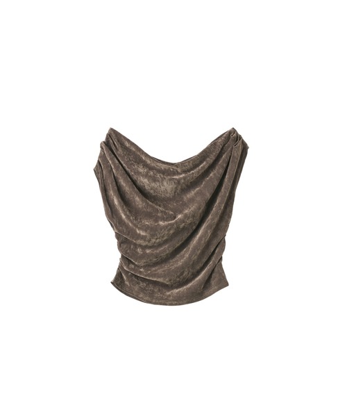 Knuth Marf(クヌースマーフ)の「sheer velour top(Tシャツ/カットソー・レディース・グレー/ブラウン/ブラック・FREE)」の4枚目の写真