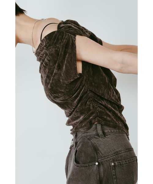 Knuth Marf(クヌースマーフ)の「sheer velour top(Tシャツ/カットソー・レディース・グレー/ブラウン/ブラック・FREE)」の14枚目の写真