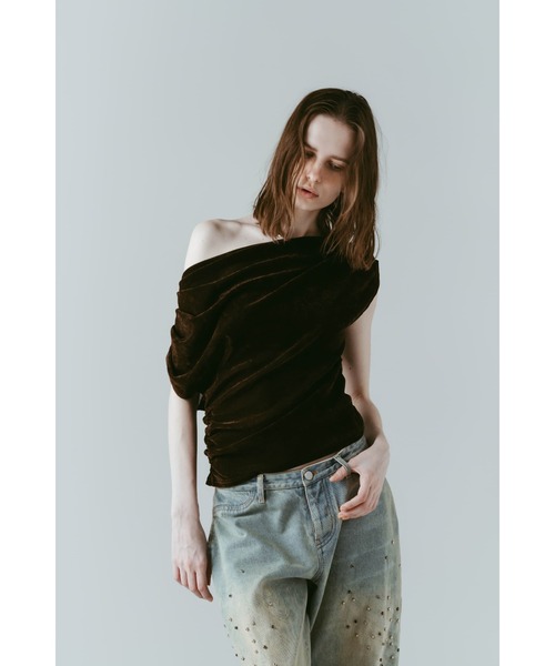 Knuth Marf(クヌースマーフ)の「sheer velour top(Tシャツ/カットソー・レディース・グレー/ブラウン/ブラック・FREE)」の17枚目の写真