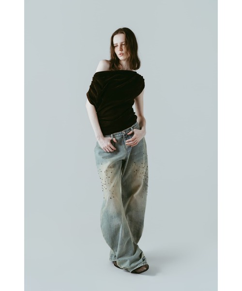Knuth Marf(クヌースマーフ)の「sheer velour top(Tシャツ/カットソー・レディース・グレー/ブラウン/ブラック・FREE)」の18枚目の写真