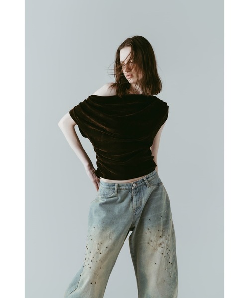 Knuth Marf(クヌースマーフ)の「sheer velour top(Tシャツ/カットソー・レディース・グレー/ブラウン/ブラック・FREE)」の22枚目の写真
