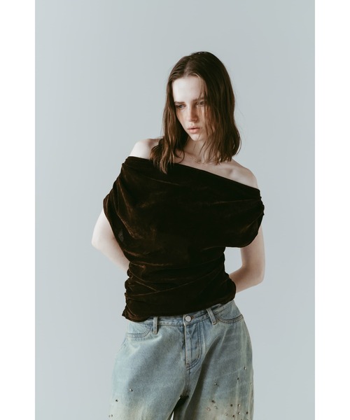Knuth Marf(クヌースマーフ)の「sheer velour top(Tシャツ/カットソー・レディース・グレー/ブラウン/ブラック・FREE)」の21枚目の写真