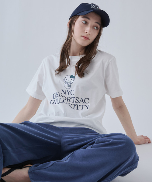 LeSportsac（レスポートサック）の「【LeSportsac×Hello Kitty】NYC Tシャツ（Tシャツ/カットソー・レディース・ネイビー/ホワイト・MEDIUM/SMALL）」の6枚目の写真