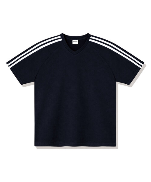 ANEWBROS（アニュブロス）の「フレイヤトラックVネック半袖Tシャツ4カラー[ANSV_1501]（Tシャツ/カットソー・レディース・ネイビー/ブラック/アイボリー/ピンク・LARGE/X-LARGE/SMALL/MEDIUM）」の3枚目の写真