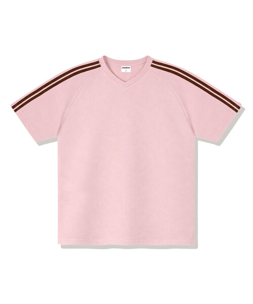 ANEWBROS（アニュブロス）の「フレイヤトラックVネック半袖Tシャツ4カラー[ANSV_1501]（Tシャツ/カットソー・レディース・ネイビー/ブラック/アイボリー/ピンク・LARGE/X-LARGE/SMALL/MEDIUM）」の4枚目の写真