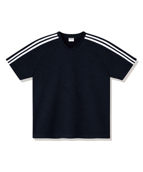 ANEWBROS（アニュブロス）の「フレイヤトラックVネック半袖Tシャツ4カラー[ANSV_1501]（Tシャツ/カットソー・レディース・ネイビー/ブラック/アイボリー/ピンク・LARGE/X-LARGE/SMALL/MEDIUM）」の7枚目の写真