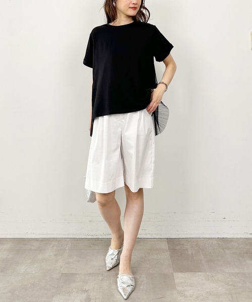 LUGIVA(ルギヴァ)の「後ろチュールプリーツTシャツ(Tシャツ/カットソー・レディース・ブラック/オフホワイト・M)」の16枚目の写真
