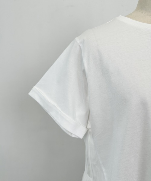 LUGIVA(ルギヴァ)の「後ろチュールプリーツTシャツ(Tシャツ/カットソー・レディース・ブラック/オフホワイト・M)」の21枚目の写真