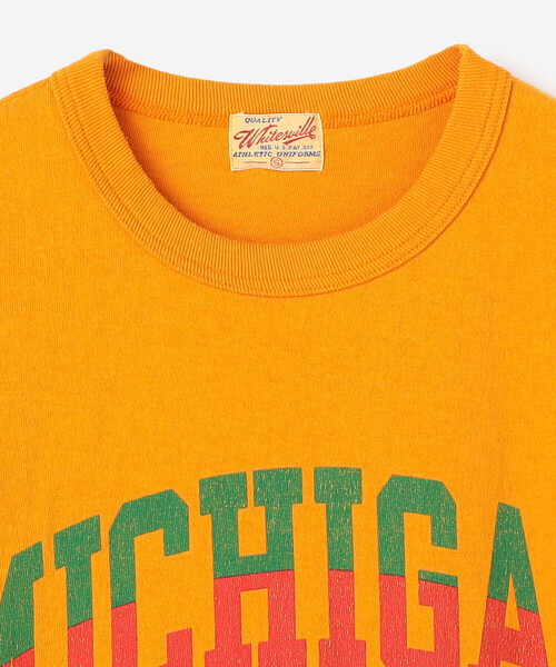 WHITESVILLE(ホワイツビル)の「WHITESVILLE | コットン天竺 プリントTシャツ WOMEN(Tシャツ/カットソー・レディース・グレー/イエロー系その他・S)」の10枚目の写真