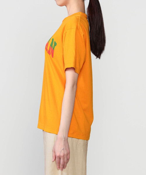 WHITESVILLE(ホワイツビル)の「WHITESVILLE | コットン天竺 プリントTシャツ WOMEN(Tシャツ/カットソー・レディース・グレー/イエロー系その他・S)」の5枚目の写真