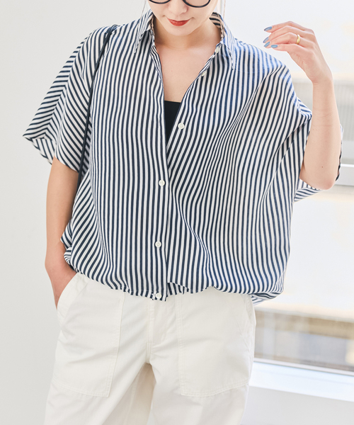 Spick & Span(スピックアンドスパン)の「エアリーストライプドルマンシャツ(シャツ/ブラウス・レディース・その他9/その他8・FREE)」の19枚目の写真