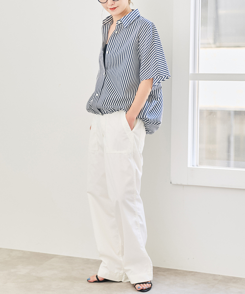 Spick & Span(スピックアンドスパン)の「エアリーストライプドルマンシャツ(シャツ/ブラウス・レディース・その他9/その他8・FREE)」の22枚目の写真