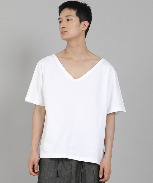SAINTCREW(セントクルー)の「無地BIG Vネック16sコットン半袖TシャツBIGV-893ホワイト(Tシャツ/カットソー・メンズ・その他・LARGE/MEDIUM/X-LARGE/XX-LARGE/XXXX-LARGE/XXX-LARGE)」の5枚目の写真