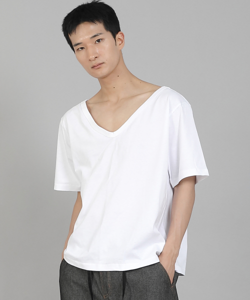 SAINTCREW(セントクルー)の「無地BIG Vネック16sコットン半袖TシャツBIGV-893ホワイト(Tシャツ/カットソー・メンズ・その他・LARGE/MEDIUM/X-LARGE/XX-LARGE/XXXX-LARGE/XXX-LARGE)」の6枚目の写真
