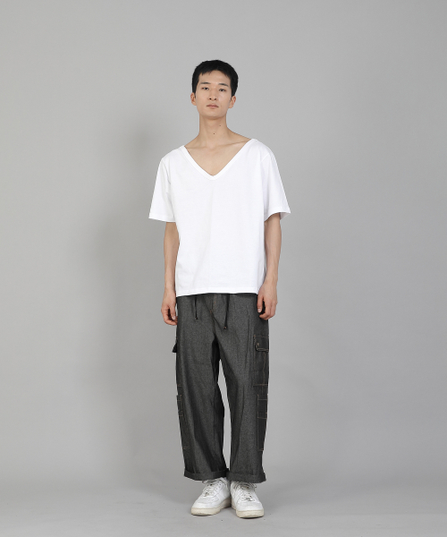 SAINTCREW(セントクルー)の「無地BIG Vネック16sコットン半袖TシャツBIGV-893ホワイト(Tシャツ/カットソー・メンズ・その他・LARGE/MEDIUM/X-LARGE/XX-LARGE/XXXX-LARGE/XXX-LARGE)」の9枚目の写真