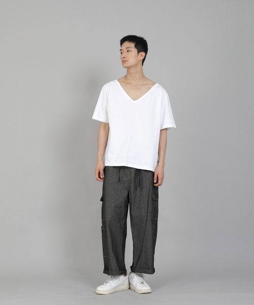 SAINTCREW(セントクルー)の「無地BIG Vネック16sコットン半袖TシャツBIGV-893ホワイト(Tシャツ/カットソー・メンズ・その他・LARGE/MEDIUM/X-LARGE/XX-LARGE/XXXX-LARGE/XXX-LARGE)」の10枚目の写真