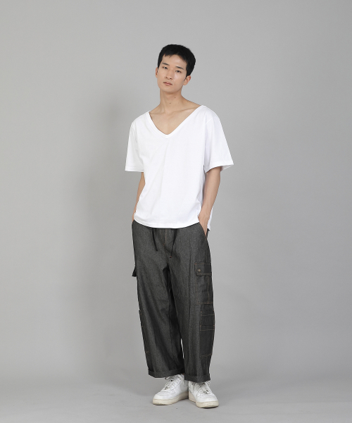 SAINTCREW(セントクルー)の「無地BIG Vネック16sコットン半袖TシャツBIGV-893ホワイト(Tシャツ/カットソー・メンズ・その他・LARGE/MEDIUM/X-LARGE/XX-LARGE/XXXX-LARGE/XXX-LARGE)」の11枚目の写真