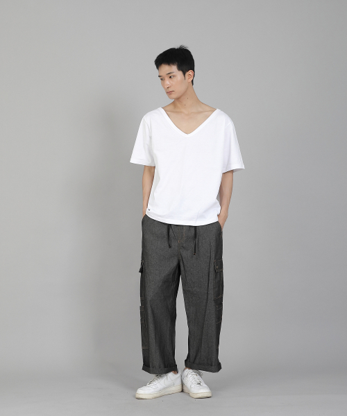 SAINTCREW(セントクルー)の「無地BIG Vネック16sコットン半袖TシャツBIGV-893ホワイト(Tシャツ/カットソー・メンズ・その他・LARGE/MEDIUM/X-LARGE/XX-LARGE/XXXX-LARGE/XXX-LARGE)」の12枚目の写真