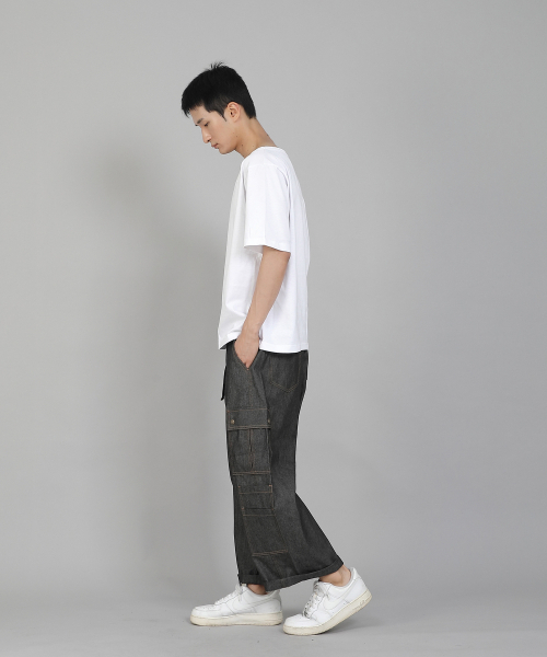 SAINTCREW(セントクルー)の「無地BIG Vネック16sコットン半袖TシャツBIGV-893ホワイト(Tシャツ/カットソー・メンズ・その他・LARGE/MEDIUM/X-LARGE/XX-LARGE/XXXX-LARGE/XXX-LARGE)」の2枚目の写真