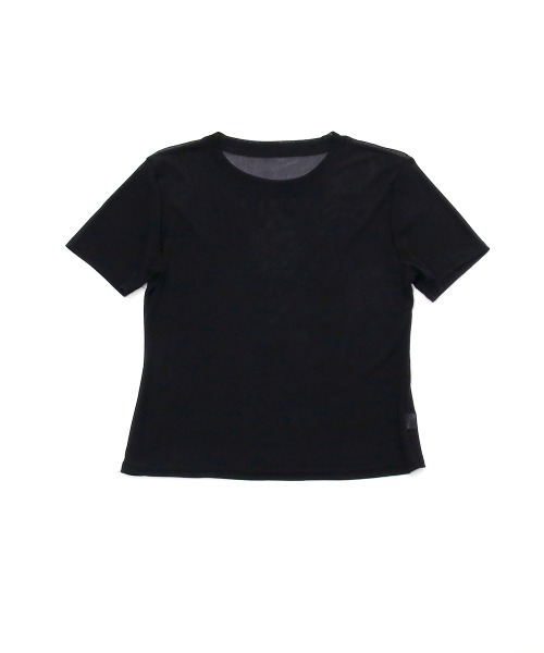 Rejoule(リジュール)の「半袖チュール メッシュシアートップス(Tシャツ/カットソー・レディース・ホワイト/ブラック/チャコールグレー/アイボリー/ブラウン/モカ・FREE)」の22枚目の写真