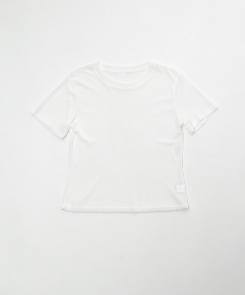 Rejoule(リジュール)の「半袖チュール メッシュシアートップス(Tシャツ/カットソー・レディース・ホワイト/ブラック/チャコールグレー/アイボリー/ブラウン/モカ・FREE)」の20枚目の写真