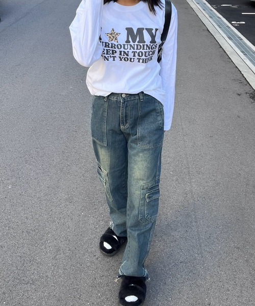 tunee(チュニー)の「LOVEハートデザインロンT/長袖Tシャツ(hsyd)(Tシャツ/カットソー・レディース・A/ホワイト・LARGE/MEDIUM/X-LARGE/SMALL)」の10枚目の写真