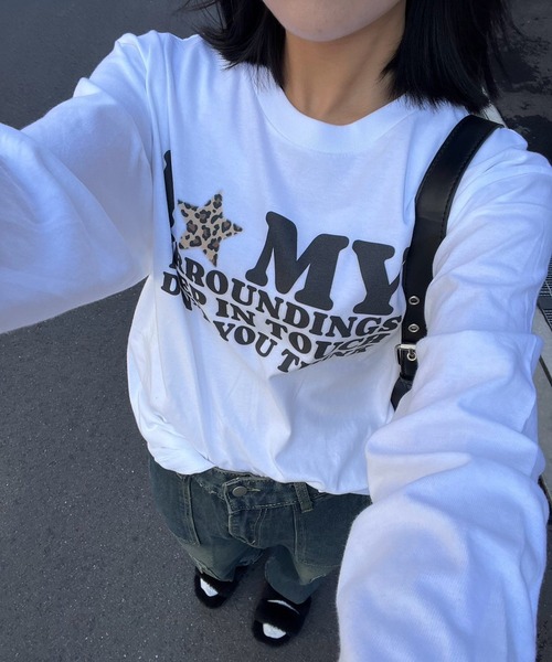 tunee(チュニー)の「LOVEハートデザインロンT/長袖Tシャツ(hsyd)(Tシャツ/カットソー・レディース・A/ホワイト・LARGE/MEDIUM/X-LARGE/SMALL)」の11枚目の写真
