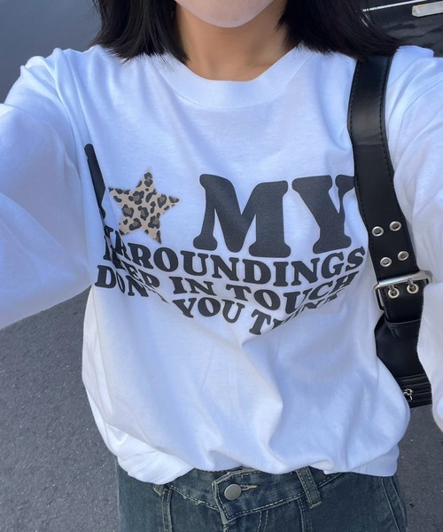 tunee(チュニー)の「LOVEハートデザインロンT/長袖Tシャツ(hsyd)(Tシャツ/カットソー・レディース・A/ホワイト・LARGE/MEDIUM/X-LARGE/SMALL)」の12枚目の写真